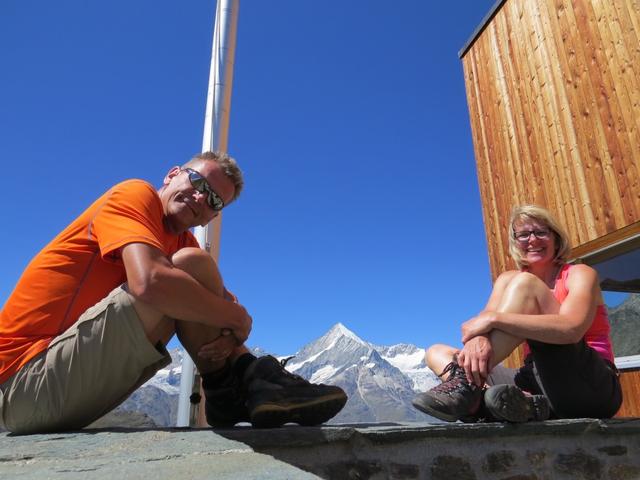 Erinnerungsfoto auf der Täschhütte