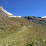 Blick auf Alphubel und Rimpfischhorn