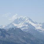 Blick zur Fletschhorngruppe mit Fletschhorn, Lagginhorn und Weissmies