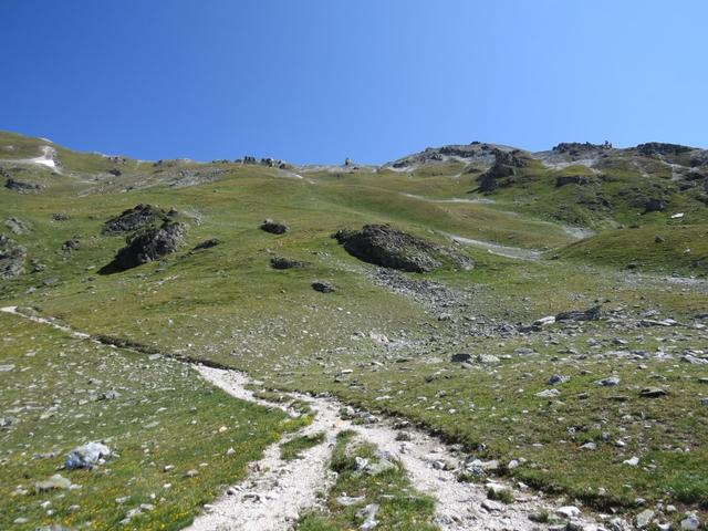 der Weg wird nun steiler