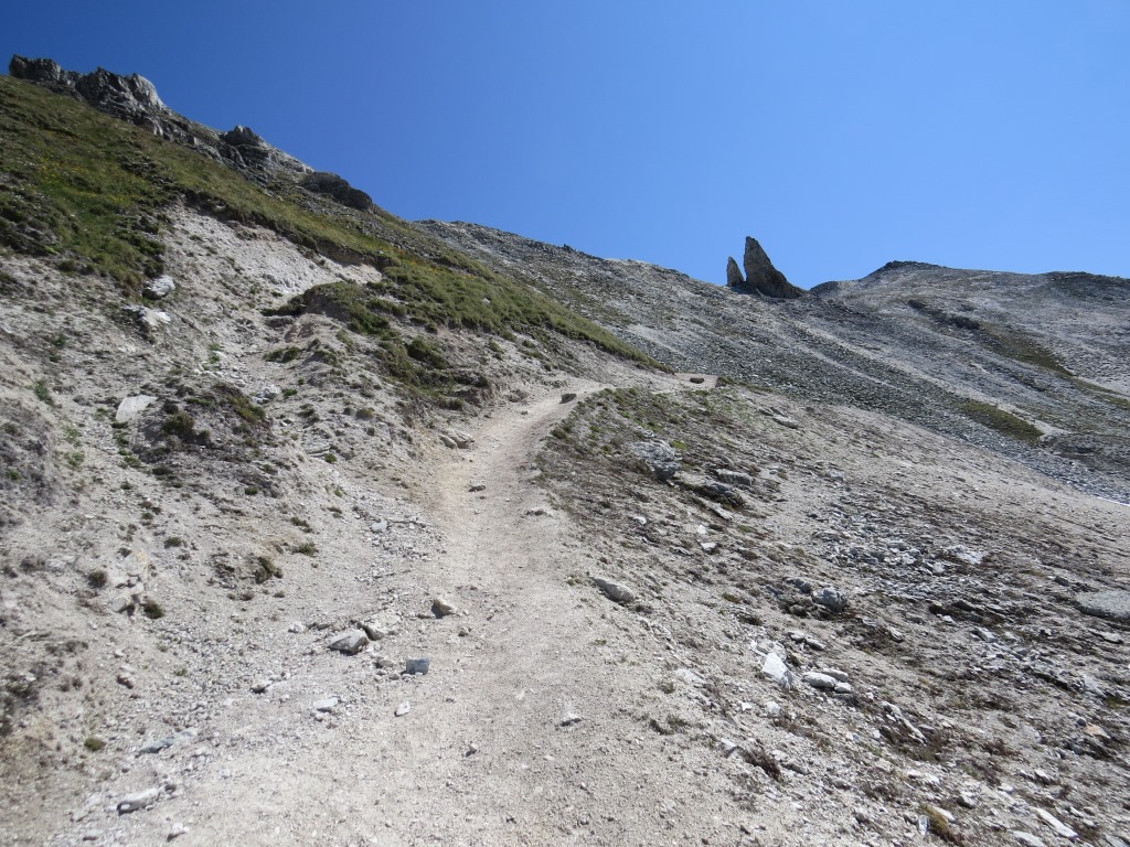 wir nähern uns am Grat das die Bella Tola, mit dem Rothorn verbindet