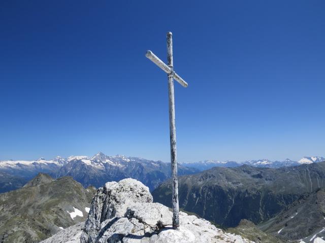 das schöne weisse Gipfelkreuz