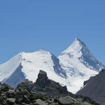 ein schöner Blick zum Bishorn und Weisshorn