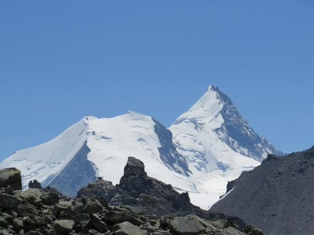 ein schöner Blick zum Bishorn und Weisshorn