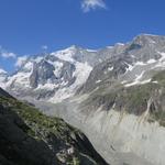 was für eine Aussicht! Grand Cornier, Dent Blanche und Pointe de Zinal