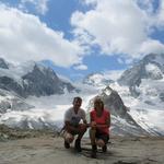 Maus und ich bei der Cabane du Grand Mountet