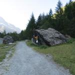 wir erreichen die Weggabelung bei Punkt 1723 m.ü.M.