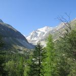 Blick Richtung Talende des Val d'Anniviers mit Grand Cornier