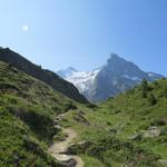 die Aussicht wird immer grandioser Besso, Blanc de Moming, Glacier de Moming