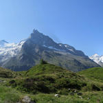 sehr schönes Breitbildfoto mit Weisshorn, Zinalrothorn, Glacier de Moming, Pointe de Zinal, Dent Blanche und Grand Cornier
