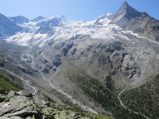 Blick auf Schalihorn, Pointe de Moming, Zinalrothorn und Blanc de Moming