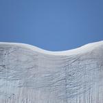 Blick zur Eiswand des Arête du Blanc