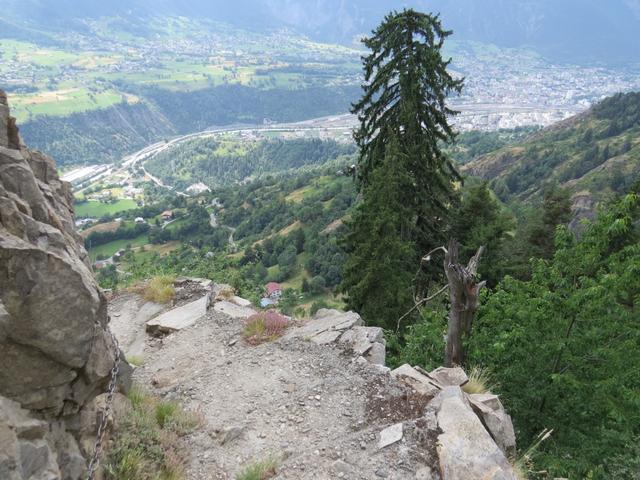 Tiefblick ins Rhonetal