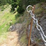 zwischendurch ist der Bergweg gesichert