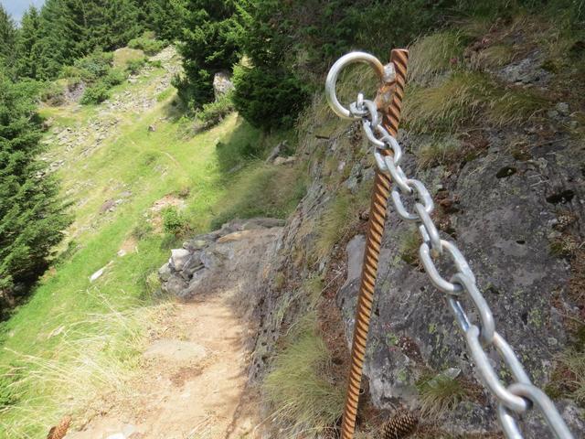 zwischendurch ist der Bergweg gesichert