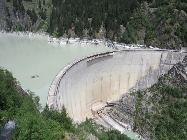 Blick zurück zur Staumauer