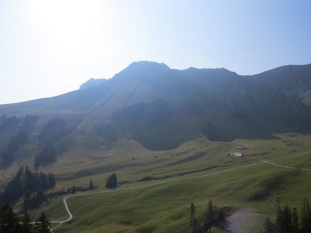 von der Riggisalp hat man einen sehr schönen Ausblick auf die Kaiseregg unser heutiges Wanderziel