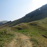 weiter geht es über die Riggisalp zum Riggisalpseelein 1469 m.ü.M.