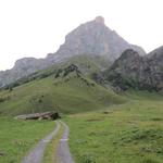 über Punkt 1414 m.ü.M. geht es über einen guten Bergwanderweg stets steil aufwärts