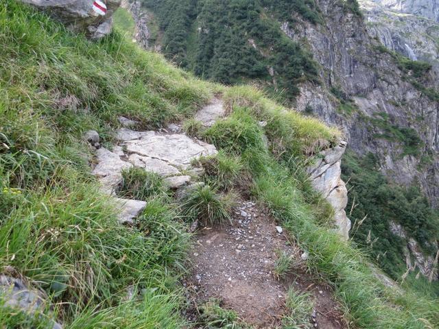 bei der einzig ausgesetzten Stelle der ganzen Wanderung