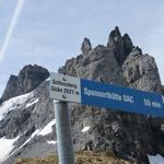 Wegweiser auf der Schlossberglücke 2627 m.ü.M.