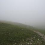 im dichten Nebel verlassen wir die Bergstation. Wird das Wetter besser? Wir hoffen es