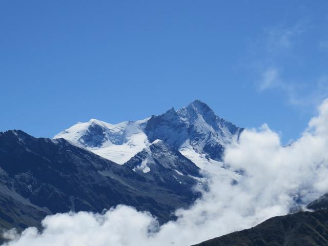 Blick zum Koloss vom Weisshorn mit Brunegghorn und Bishorn