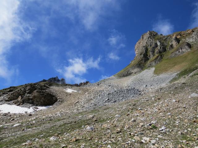 bei Punkt 2693 m.ü.M. blicken wir Richtung Col des Becs de Bosson