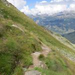 der Bergweg ist nicht sonderlich ausgesetzt, man muss trotzdem auf den Weg achten