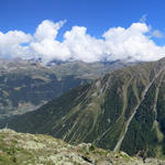 sehr schönes Breitbildfoto mit Blick ins Val de Moiry und das Val d'Anniviers