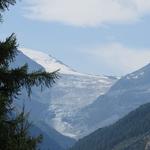 der Turtmanngletscher herangezoomt