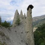 die Erdpyramiden von Euseigne sind eine der bedeutendste geologischen Sehenswürdigkeiten der Alpen
