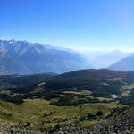 schönes Breitbildfoto mit Blick auf die Moosalp