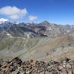 Blick zum Weisshorn und Barrhorn. Dort oben waren wir auch schon