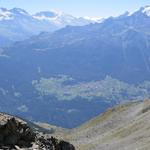 Tiefblick nach Grächen