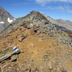 wir erreichen Punkt 2942 m.ü.M. ab hier heisst es nun konzentriert weiter wandern