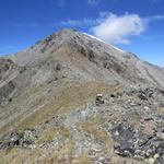 Blick von Punkt 2950 m.ü.M. zur Einsattelung und zum Dreizehntenhorn