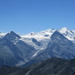 Blick zur Mischabelgruppe mit Balfrin, Dom und Täschhorn