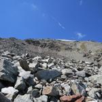 Blick nach oben zum Dreizehntenhorn