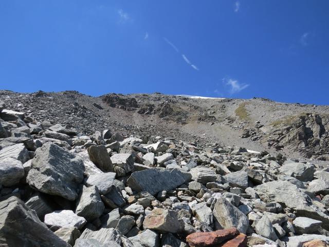 Blick nach oben zum Dreizehntenhorn