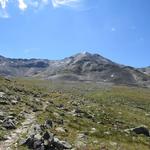 Blick zurück zum Dreizehntenhorn. Links gut ersichtlich der Augstbordgrat