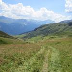 wir verlassen Alp Nursin und erreichen Alp Gandus 2254 m.ü.M.