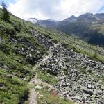 auf dem einfachen Höhenweg wandern wir weiter taleinwärts Richtung Gigi Oberstafel