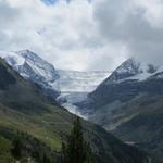 die Aussicht wird immer imposanter. Blick zum Turtmanngletscher