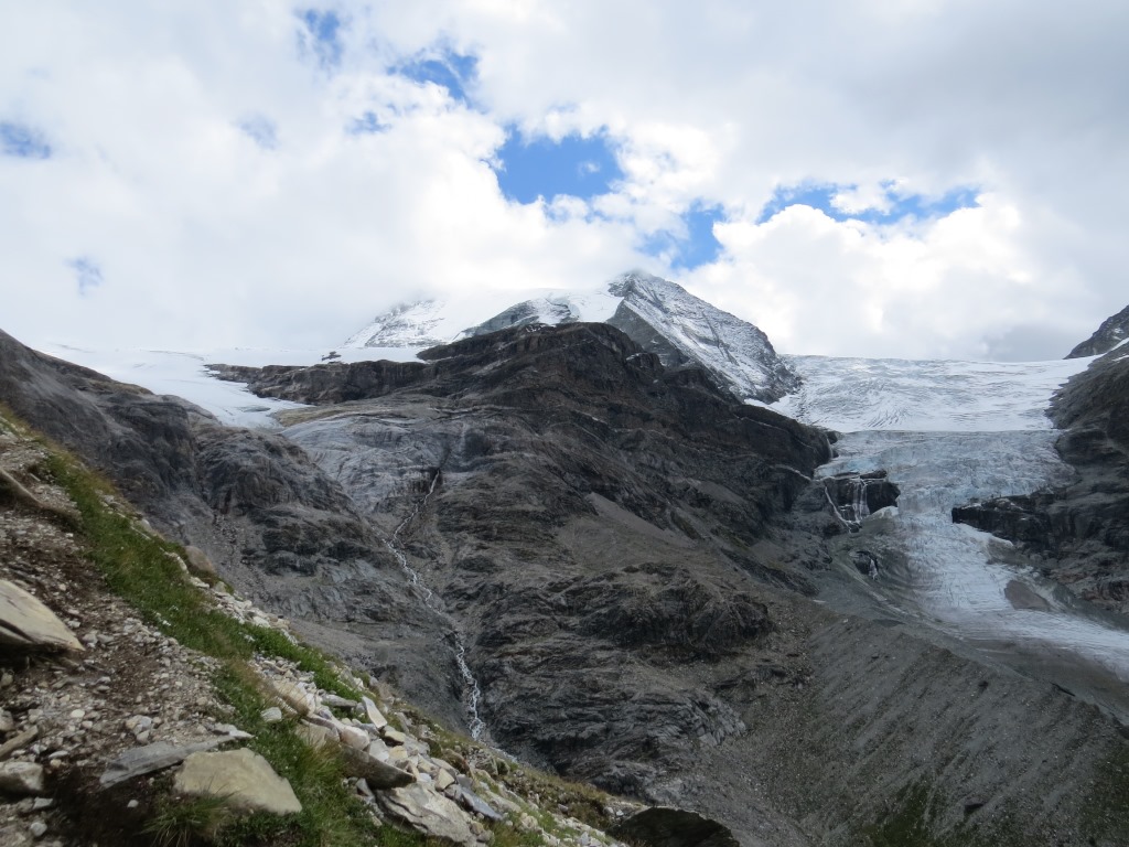 was für ein Panorama! Brunegggletscher, Stierberg und Turtmanngletscher