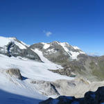 was für ein schönes Breitbildfoto mit Blick auf den Brunegggletscher und Turtmanngletscher
