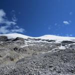 Blick hinauf zum Äusseren Barrhorn links, und zum Inneren Barrhorn rechts