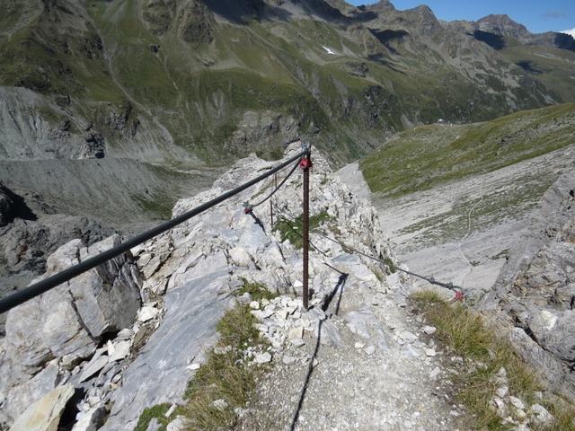 bei Punkt 2614 m.ü.M. die Passage beim Gässi ist sehr gut gesichert