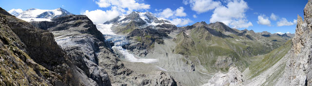 sehr schönes Breitbildfoto vom runden Felskopf Punkt 2614 m.ü.M. aus gesehen