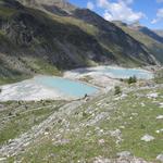 Blick auf die beiden Turtmannseen